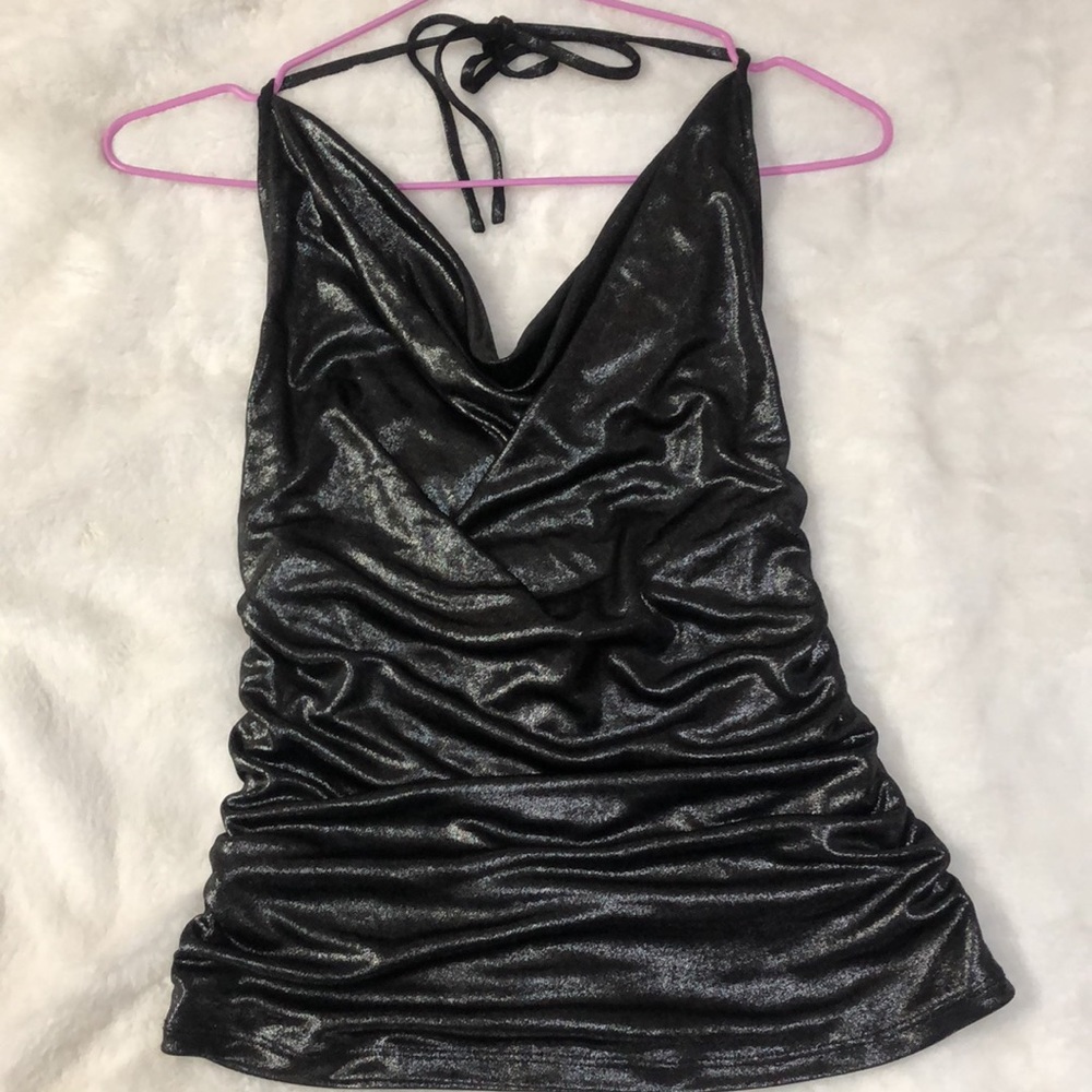 Flirty top with cowl neckline from Express. 
Never been worn with tags size XS.